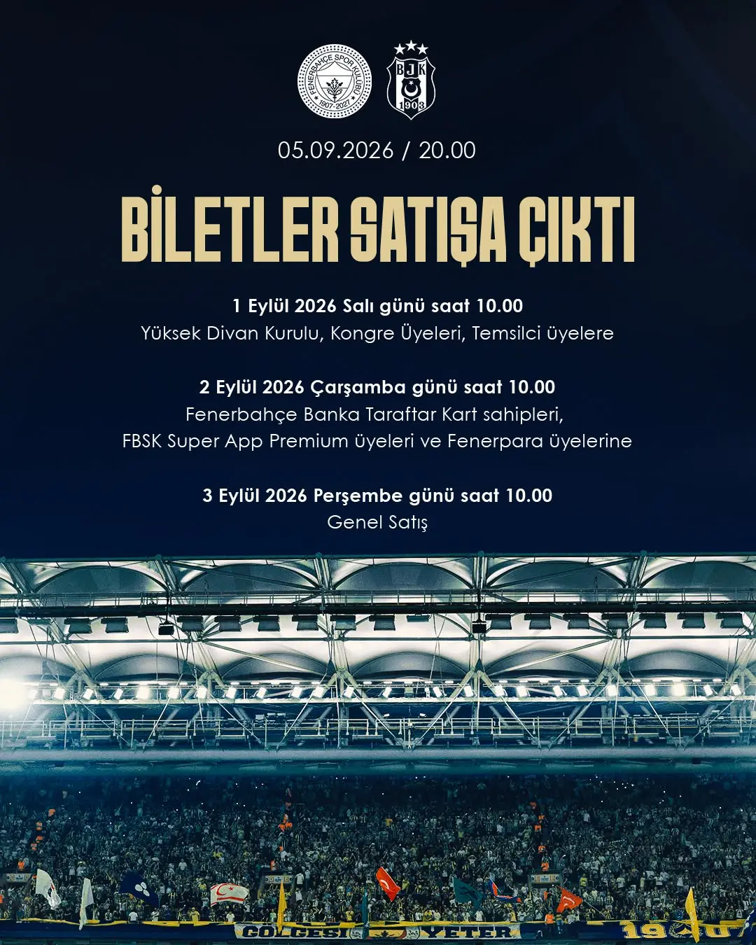 Fenerbahçe Maçı Biletleri Satışta!