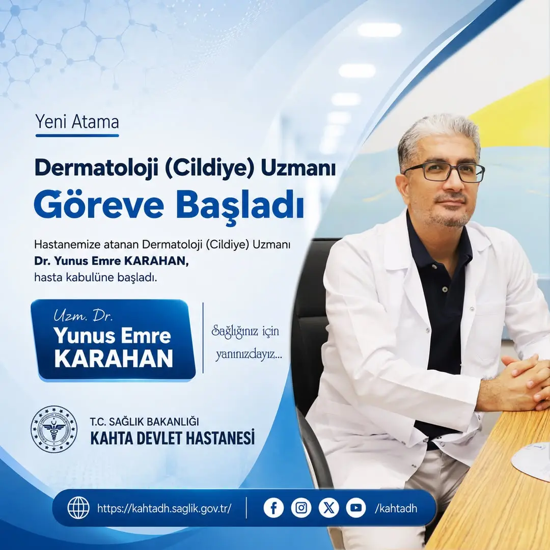 Kahta Devlet Hastanesi'nden Müjde: Yeni Dermatoloji Uzmanı Göreve Başladı!