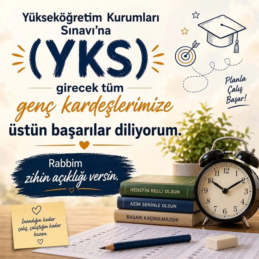 Çalışma ve Sosyal Güvenlik Bakan Yardımcısı Ahmet Aydın'dan YKS Adaylarına Destek Mesajı
