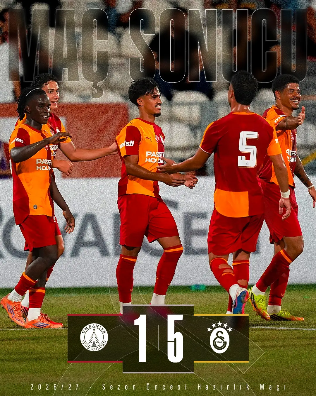 Galatasaray, E. Ümraniyespor'u 5-1 Mağlup Etti