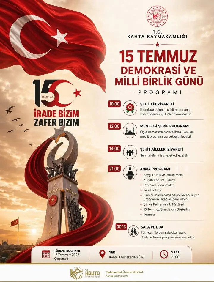 Kahta Müftülüğü'nden Önemli Açıklama