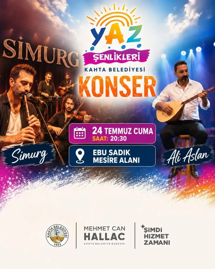 Kahta Belediyesi Yaz Şenlikleri Konser Programı