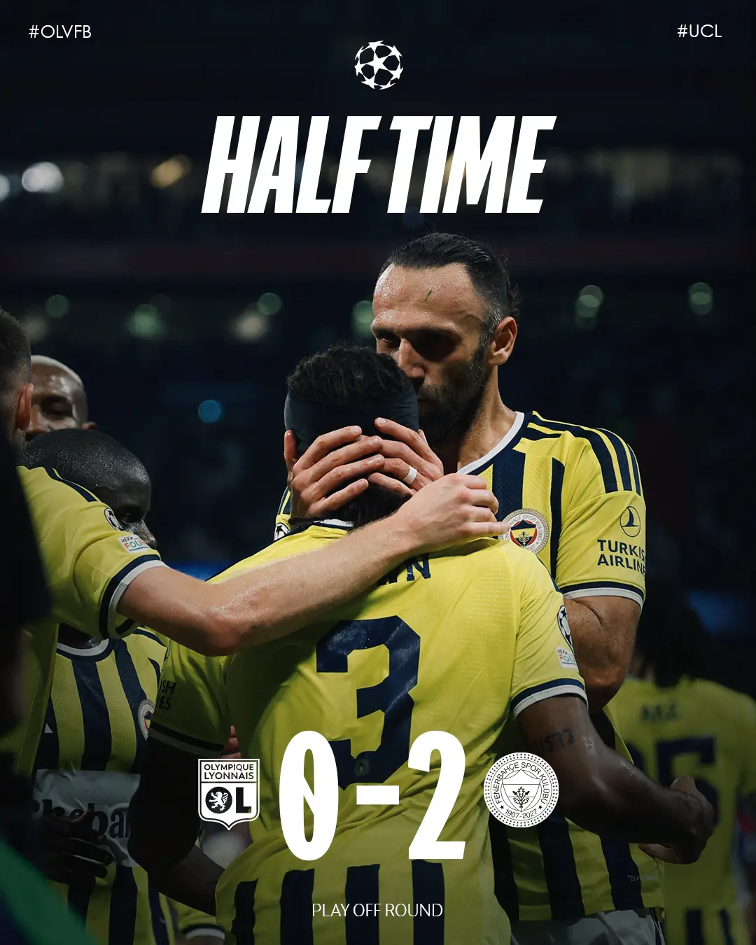 Fenerbahçe, Vedat ve Archie'nin golleriyle ilk yarıyı 2-0 önde tamamladı