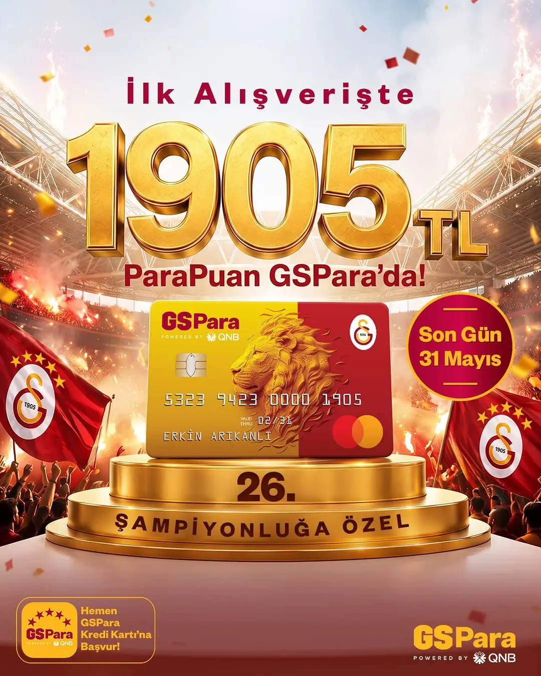 Galatasaray'ın 26. Şampiyonluğunu Kutladığı GSPara Kampanyası