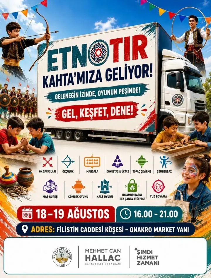 Kâhta Belediyesi Etnotır Etkinliği ile Geleneksel Oyunları Kahta'ya Taşıyor