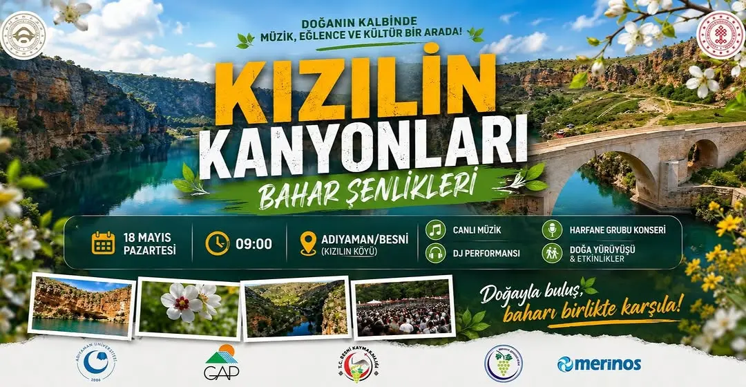Besni'de Bahar Şenliği: Kızılin Kanyonları'nda Müzik ve Doğa Keyfi
