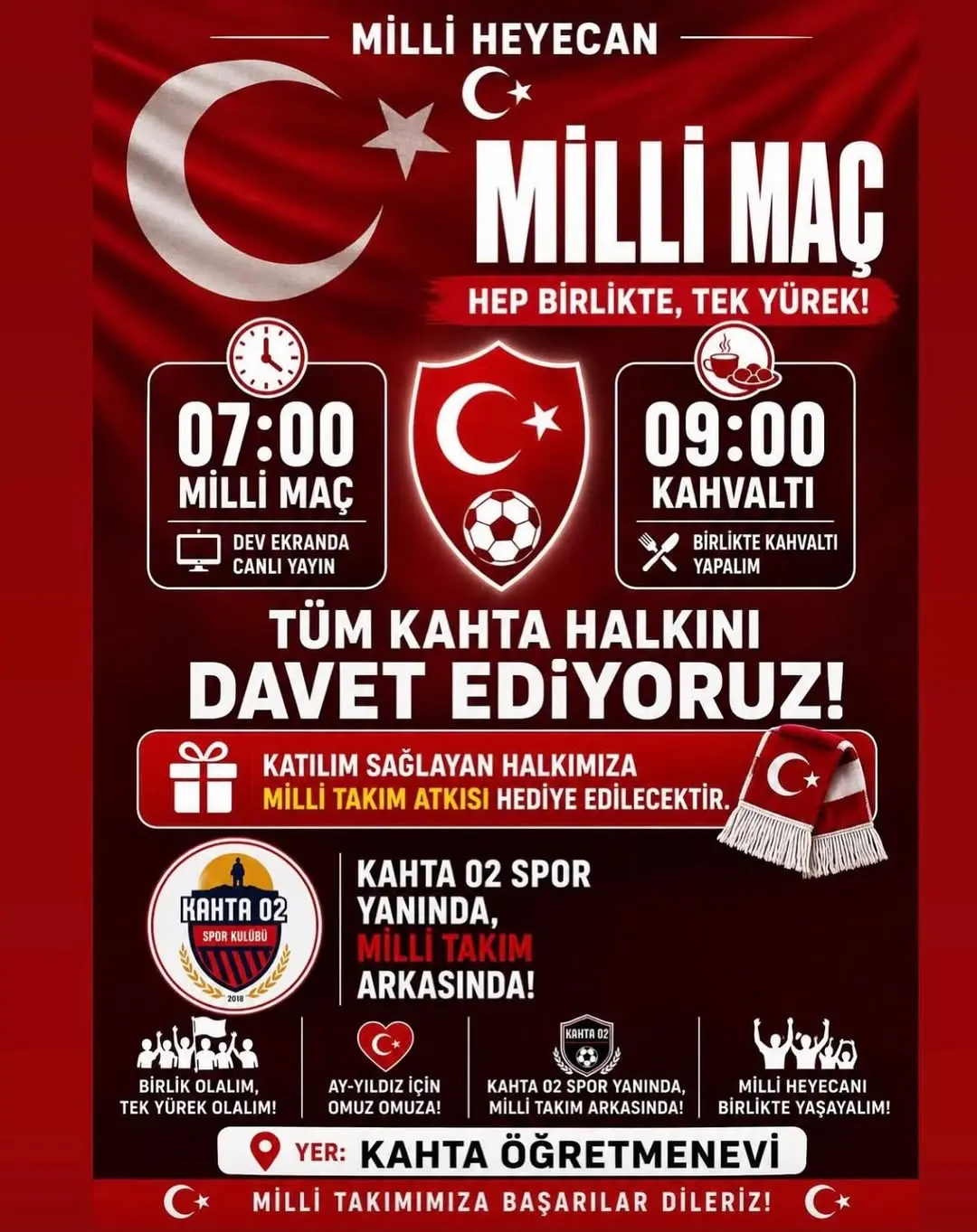 Kahta02 Spor Kulübü Tüm Halkı Davet Ediyor