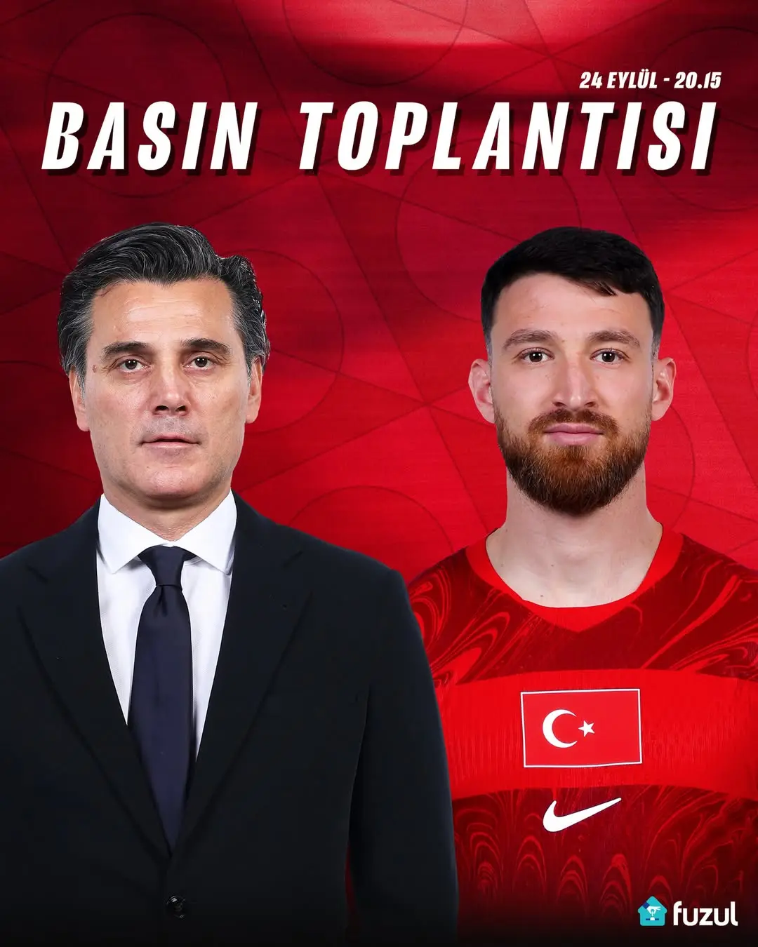 A Millî Takım Teknik Direktörü Montella ve Salih Özcan'ın Fransa Maçı Öncesi Basın Toplantısı Instagram'da Canlı Yayınlanacak