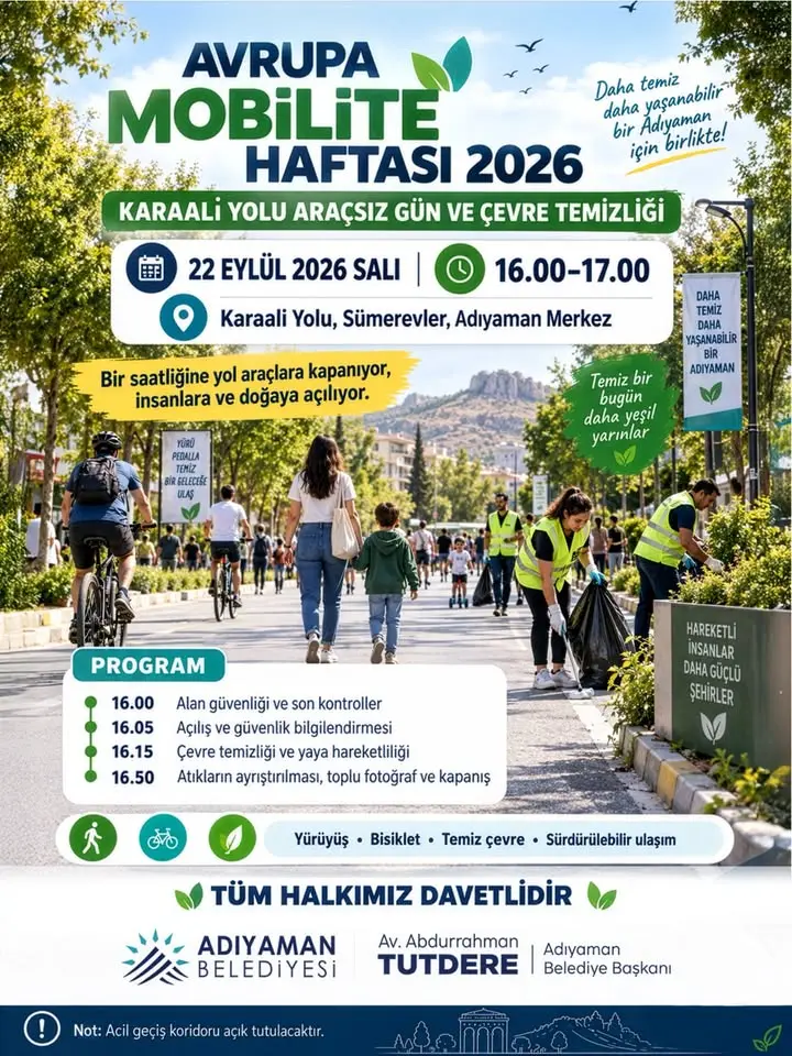 Karaali Yolu'nda Araçlar Duruyor: Avrupa Mobilite Haftası Etkinliği
