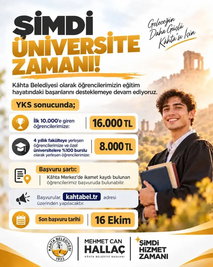 Kahta Belediyesi'nden Öğrencilere Eğitim Desteği