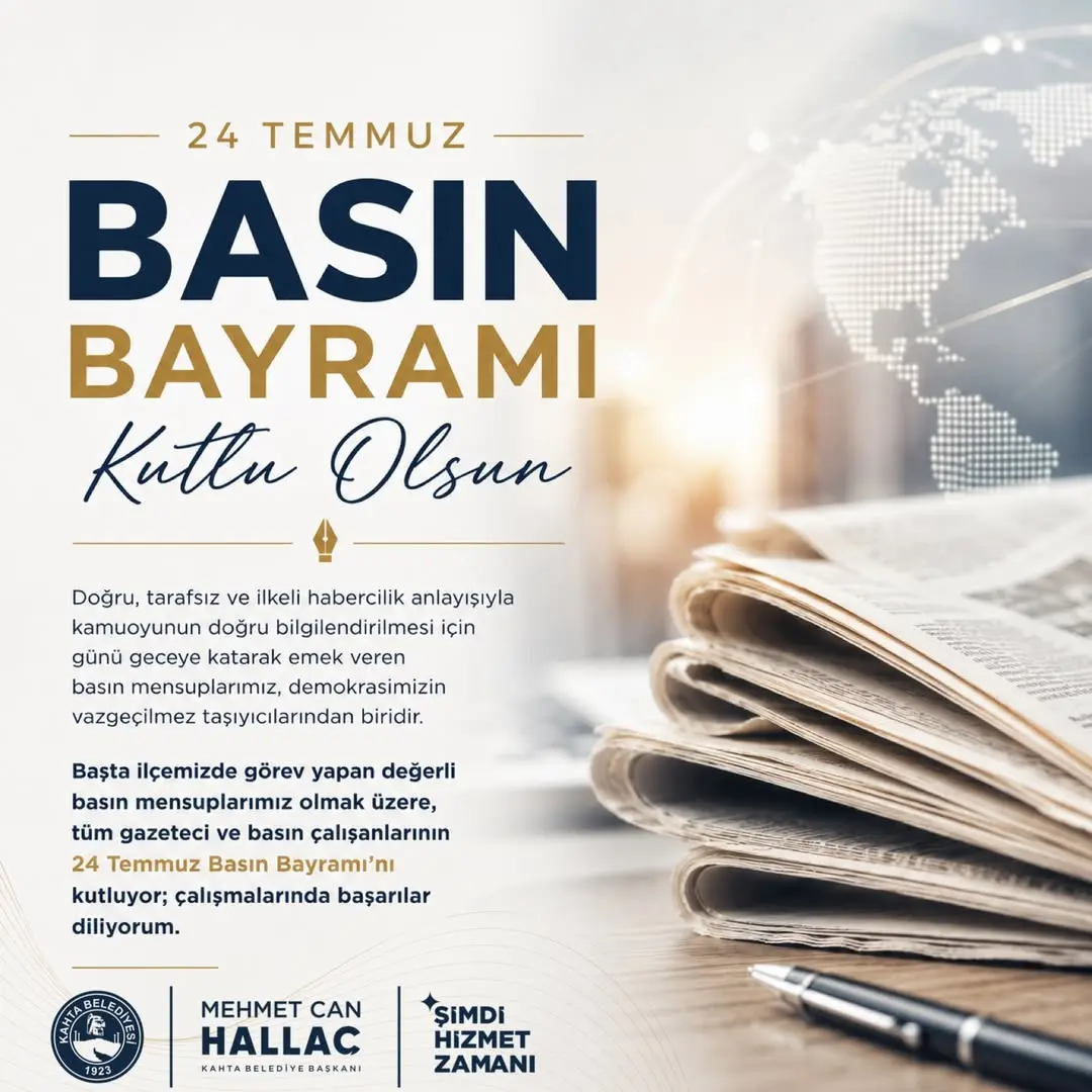 Kahta Belediye Başkanı Mehmet Can Hallaç Basın Mensuplarını Kutladı