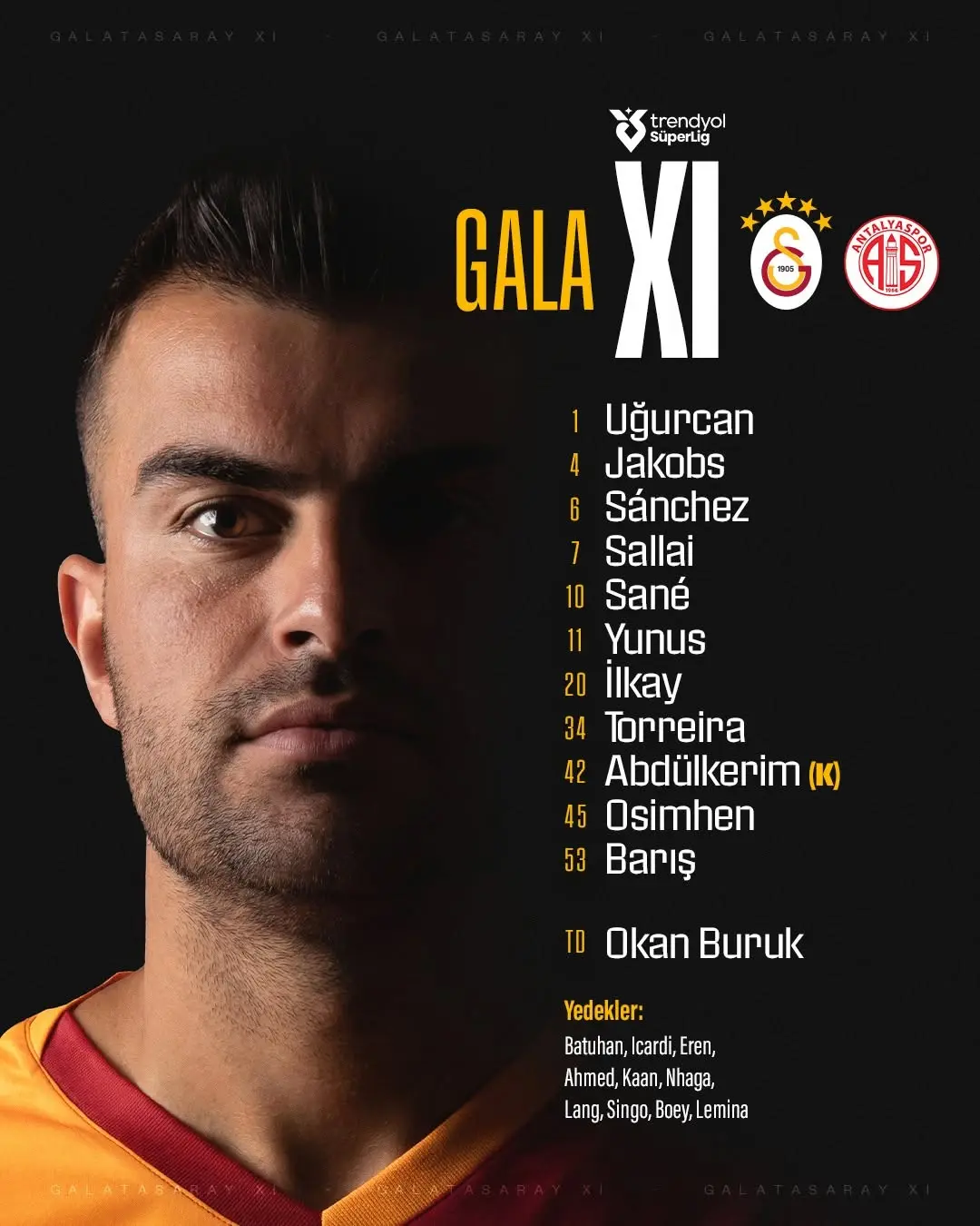 Galatasaray'ın Antalyaspor Maçı Kadrosu Belli Oldu
