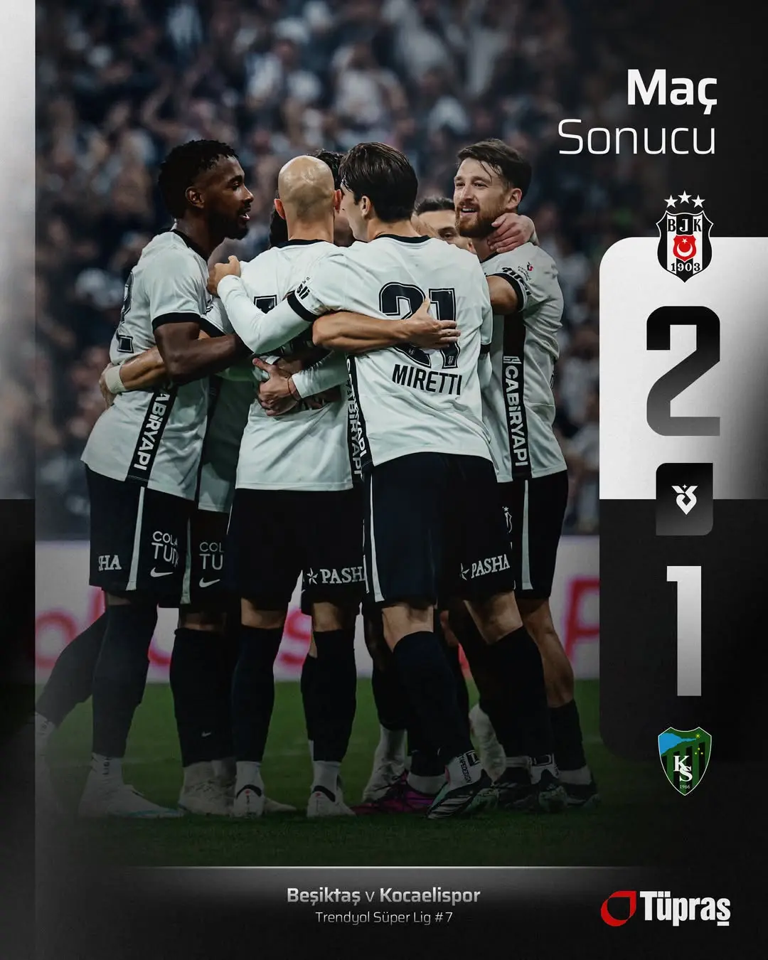 Beşiktaş, Evinde Kazandı ve 3 Puanı Hanesine Yazdı