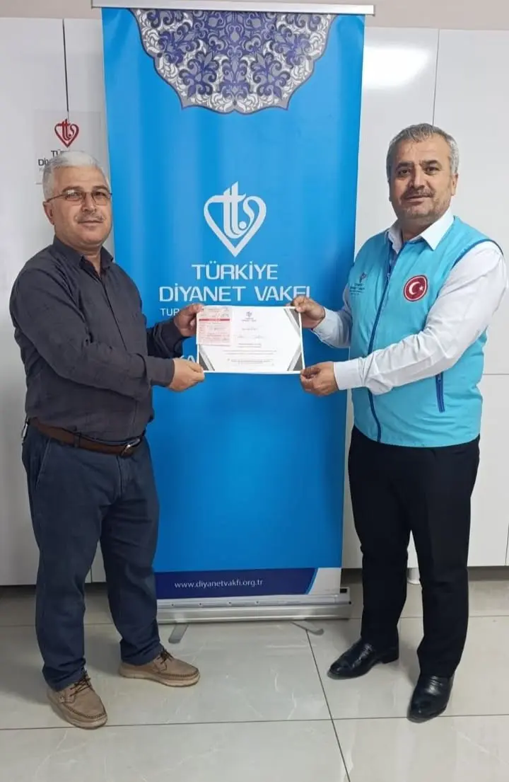 Kahta Müftülüğünden Türkiye Diyanet Vakfı'na Teşekkür