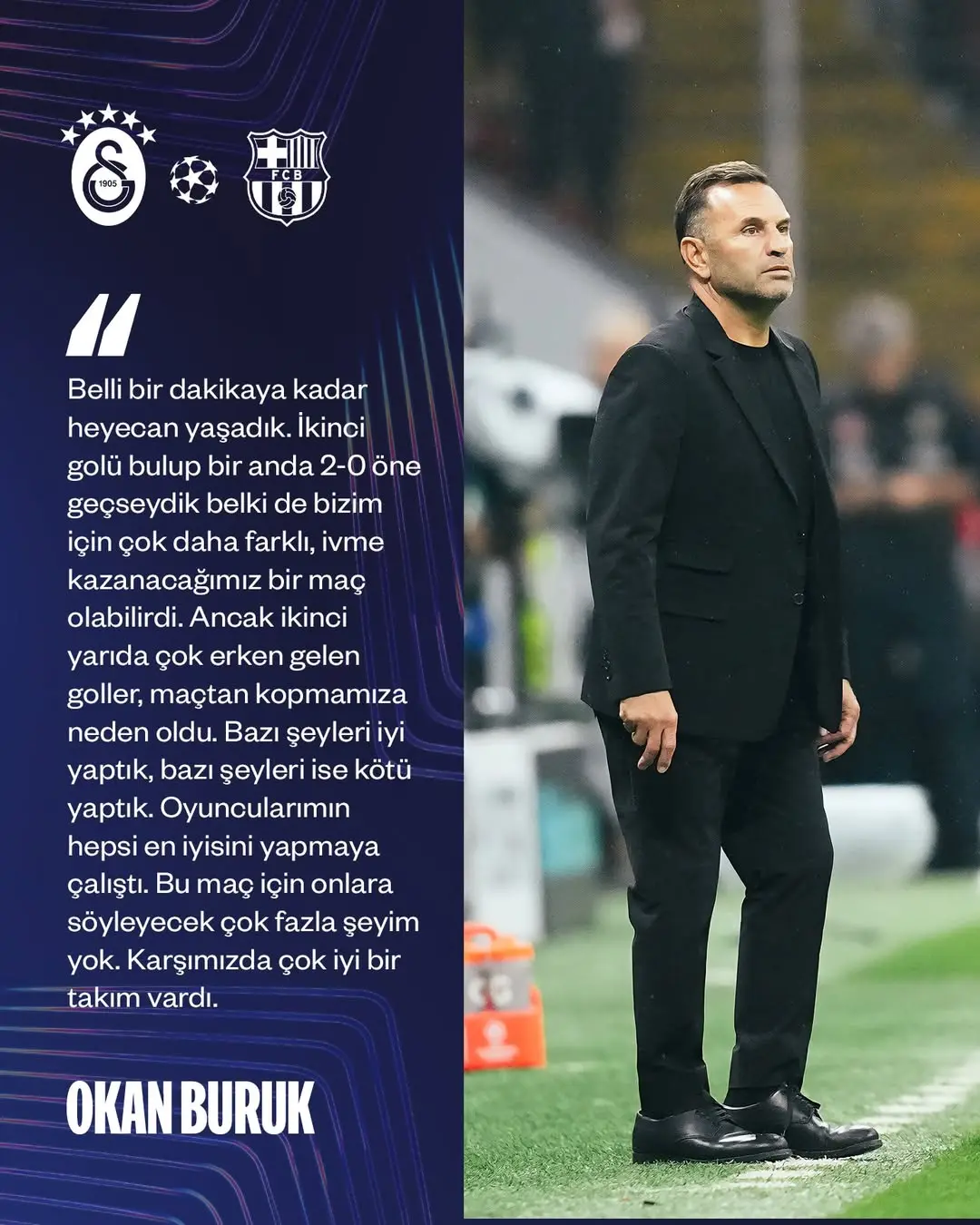 Galatasaray Teknik Direktörü Okan Buruk'un Maç Sonrası Açıklamaları