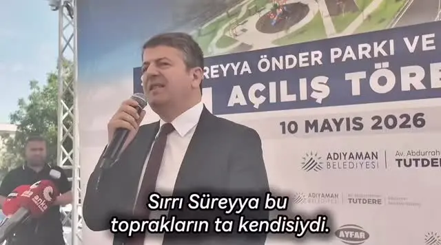 Adıyaman Belediyesi'nden Sırrı Süreyya Önder Parkı Açılışı