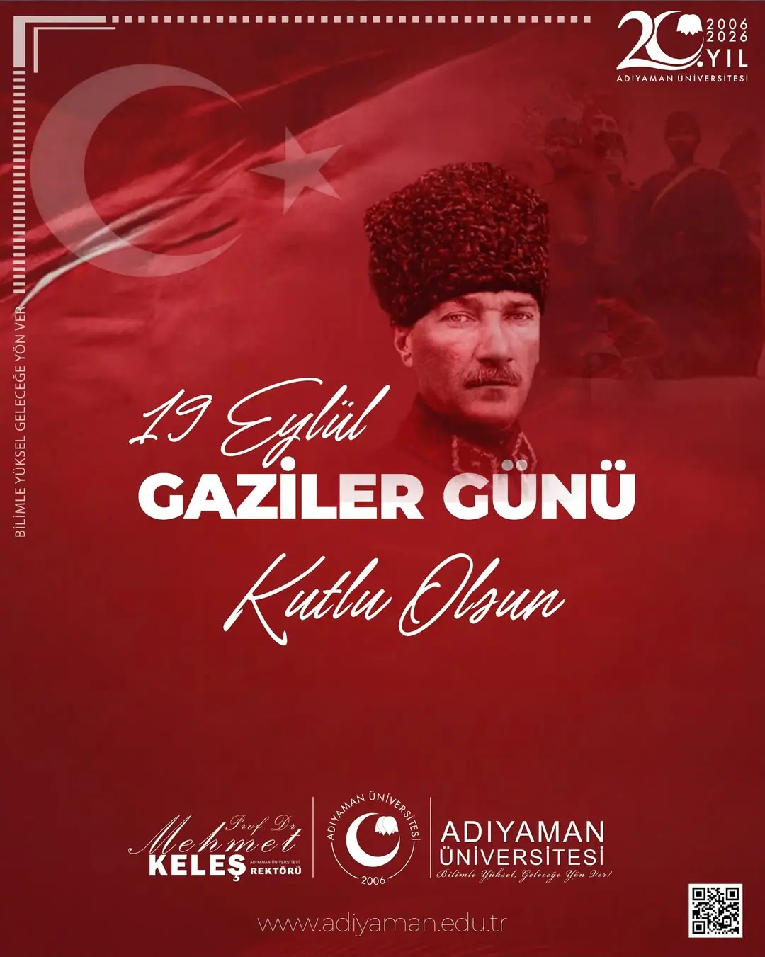 Adıyaman Üniversitesi'nden Gaziler Günü Paylaşımı