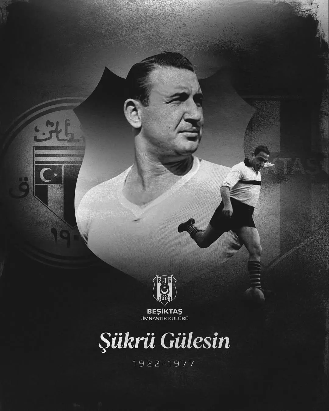 Beşiktaş JK'tan Şükrü Gülesin'e Saygıyla Anma