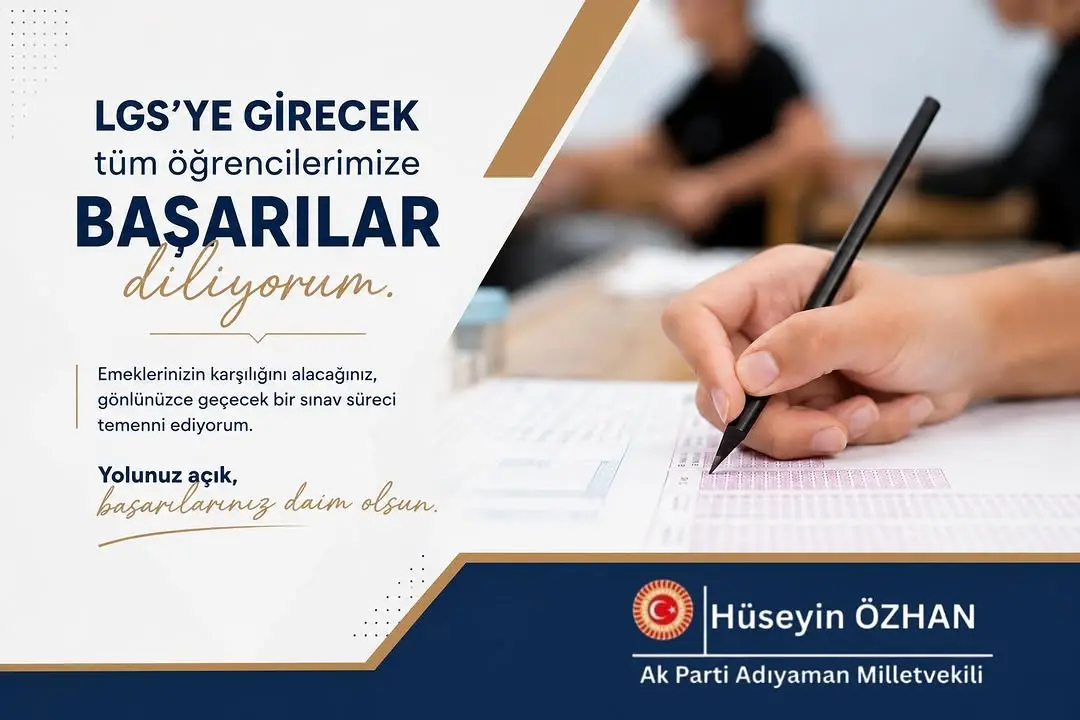 LGS Sınavına Girecek Öğrencilere Başarılar Dilekleri