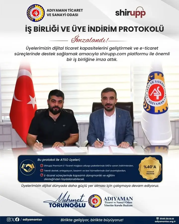Adıyaman Ticaret ve Sanayi Odası İş Birliği ve Üye İndirim Protokolü İmzaladı