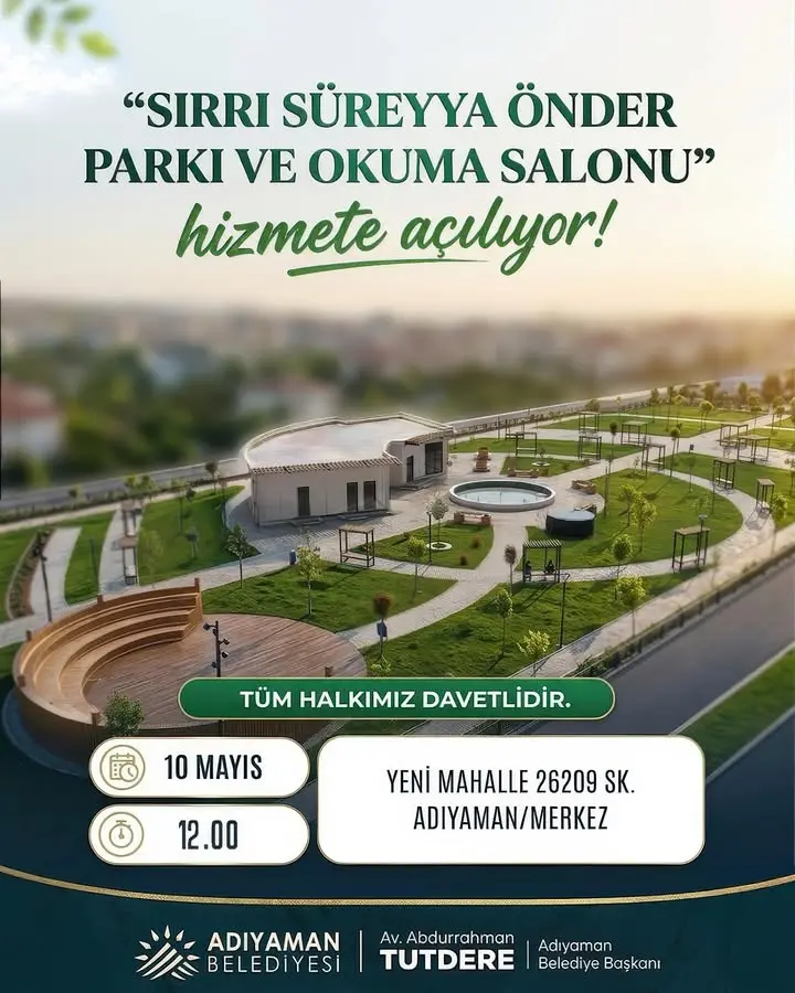 Sırrı Süreyya Önder Anısına Park ve Okuma Salonu Açılıyor