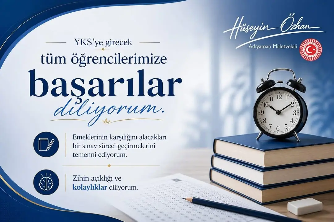 YKS'ye Girecek Gençlere Başarılar Diliyorum