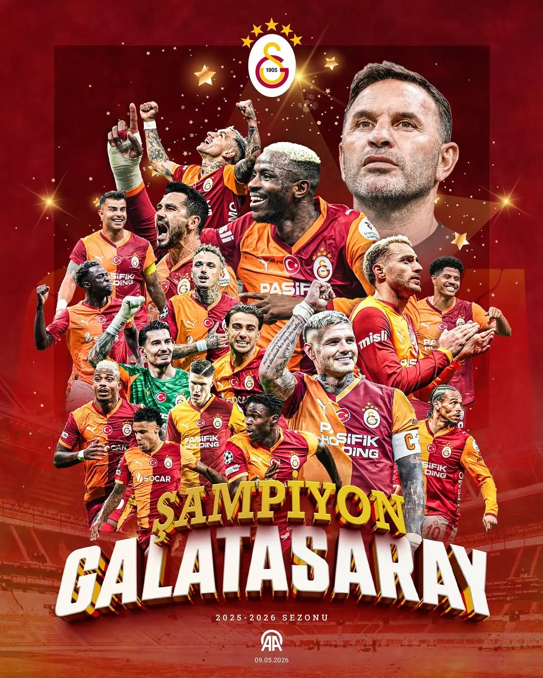 Galatasaray'ın 2025-2026 Sezonundaki Şampiyonluğu için Tebrik Mesajı
