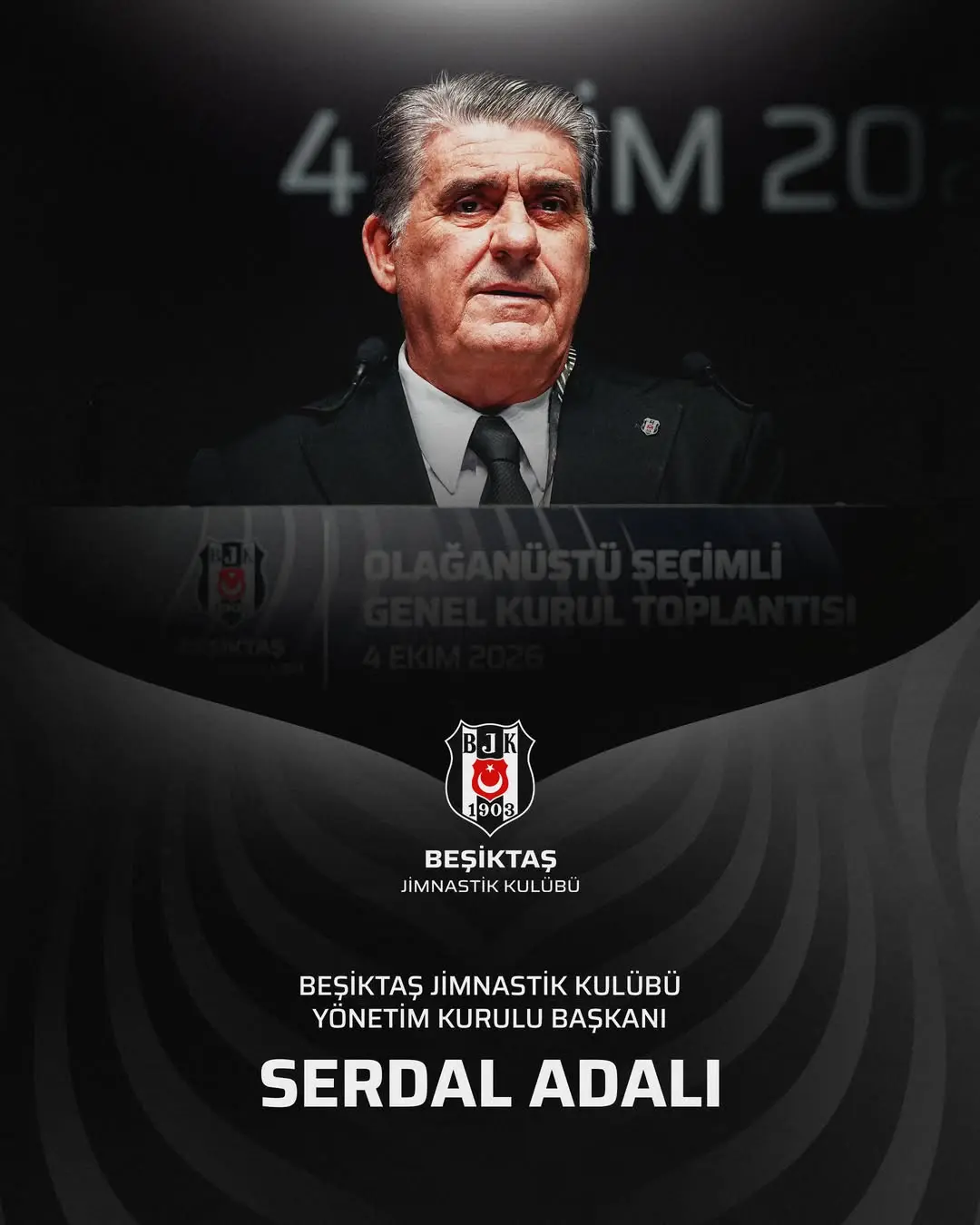 Beşiktaş JK Yönetim Kurulu Başkanı Serdal Adalı Yeniden Seçildi