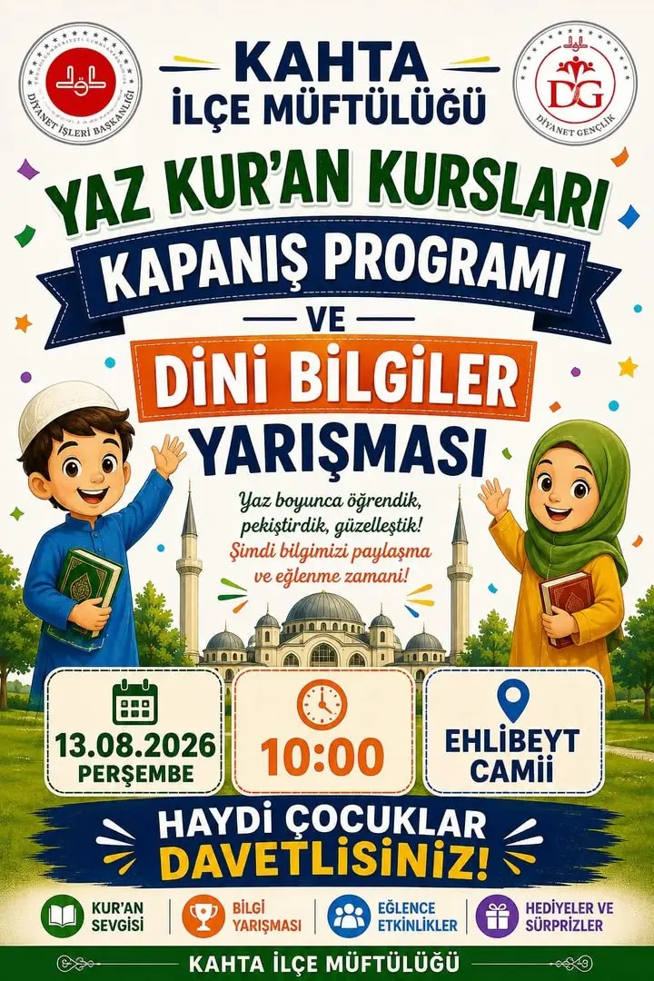 Kahta Müftülüğü tarafından yapılan paylaşıma göre