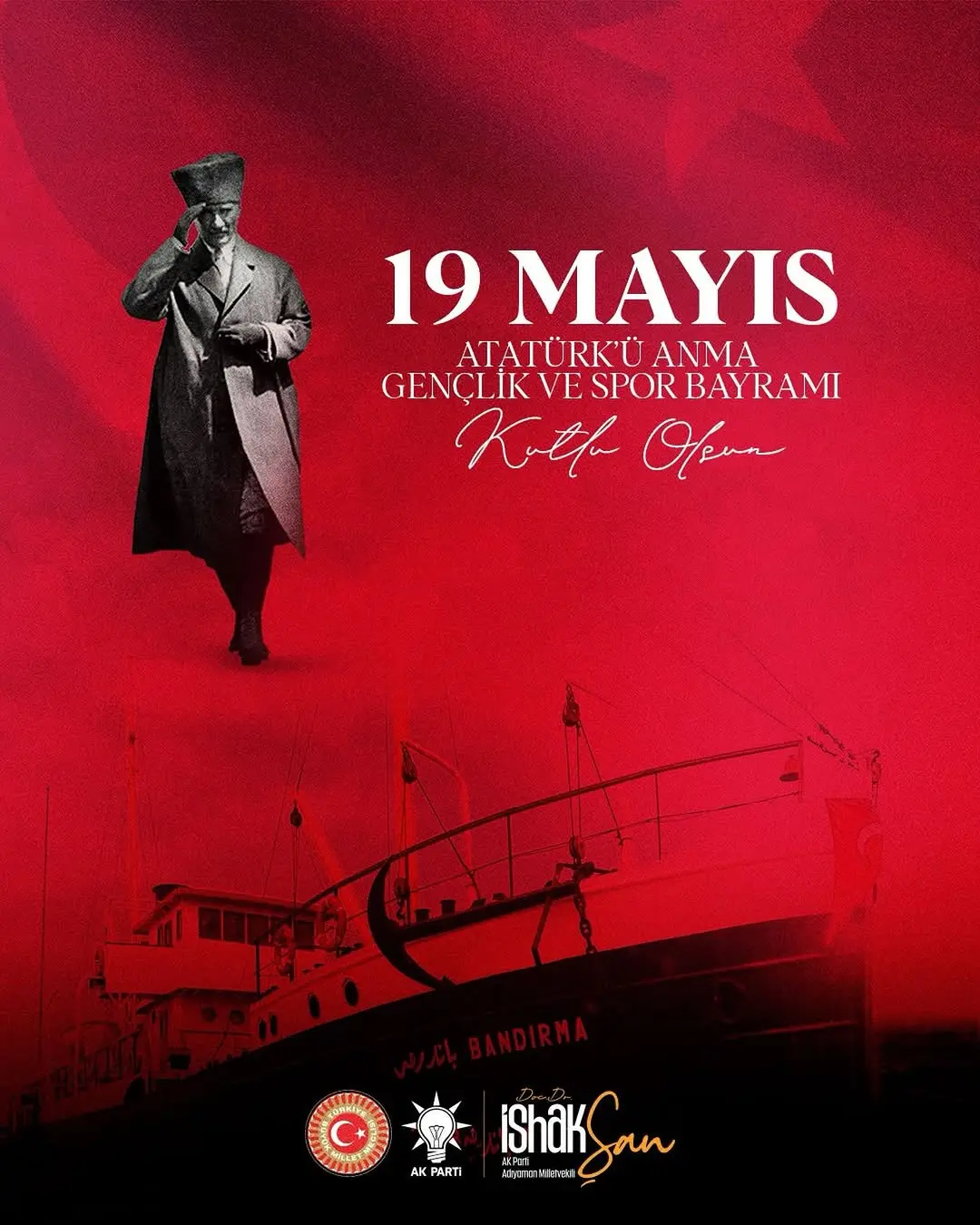 TBMM Başkanlık Divan Katip Üyesi Doç. Dr. İshak Şan'dan 19 Mayıs Mesajı