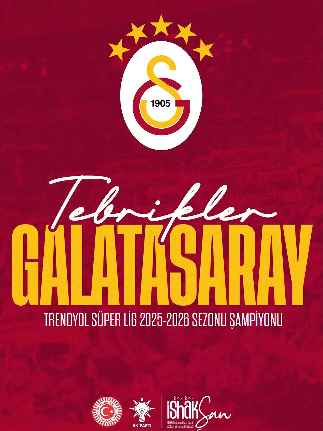 Galatasaray Trendyol Süper Lig'i Şampiyon Olarak Tamamladı