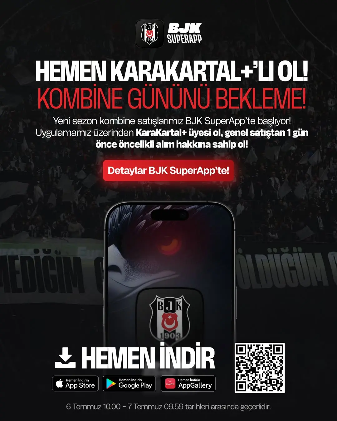 KaraKartal+ Üyeliği İle Kombine Biletlerini Erken Alın!