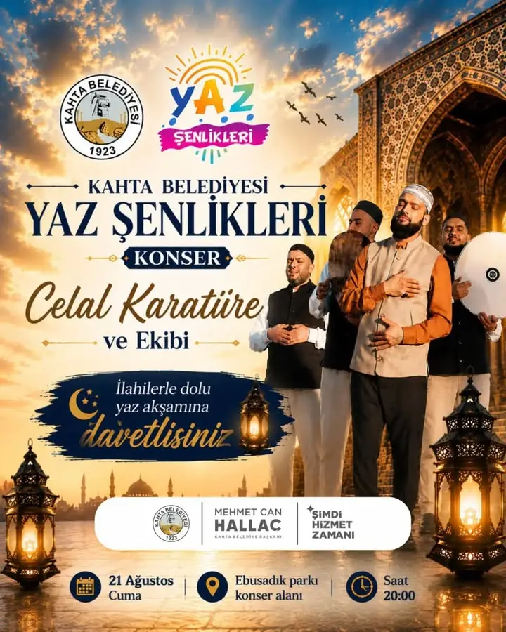 Kahta Belediyesi Yaz Şenlikleri'nde İlahilerle Dolu Bir Akşam