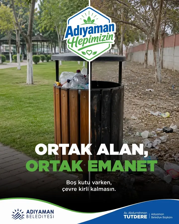 Adıyaman Belediyesi Ortak Alan Temizliği Kampanyası