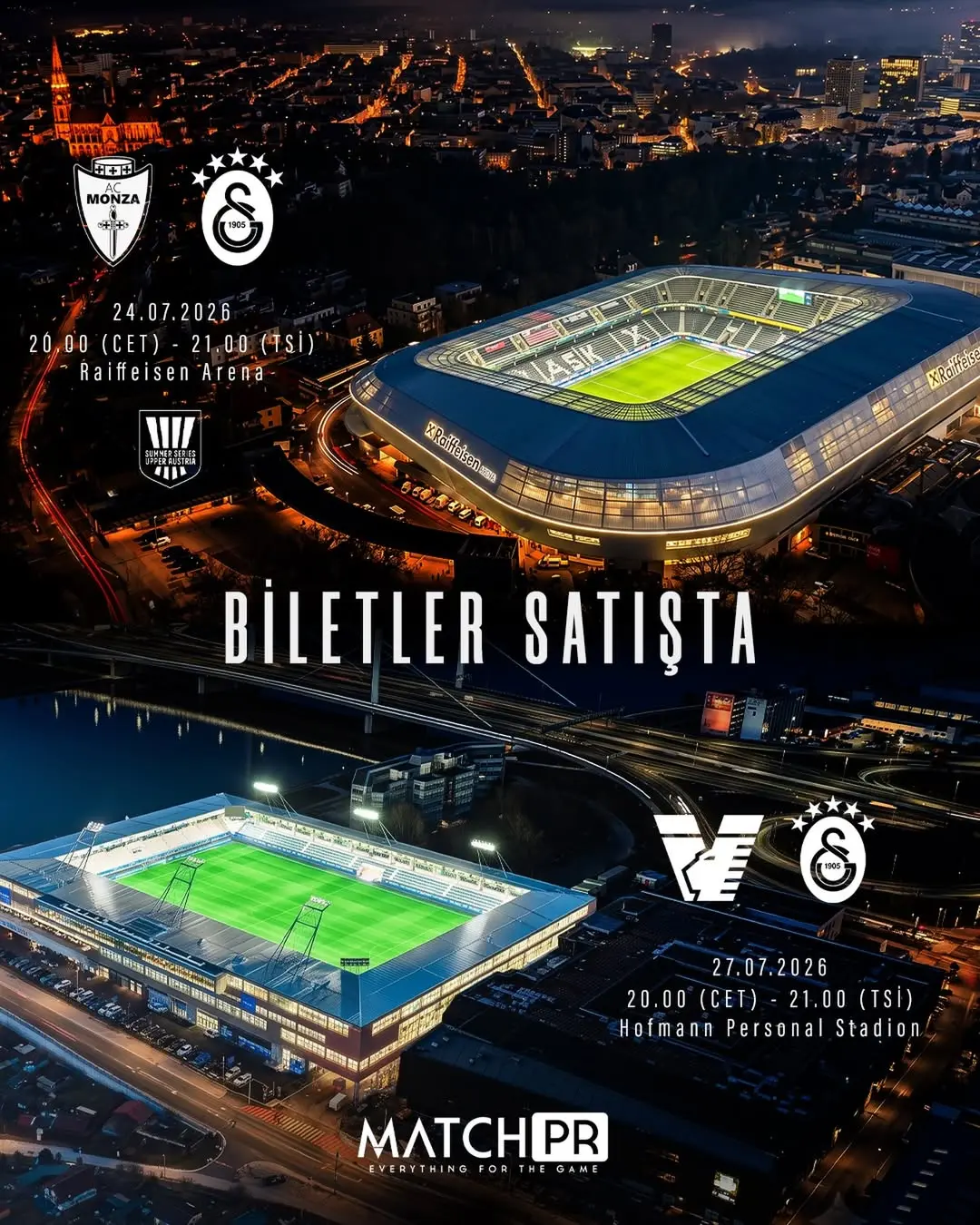 Galatasaray'ın Avusturya Kampı Maç Biletleri Satışta!