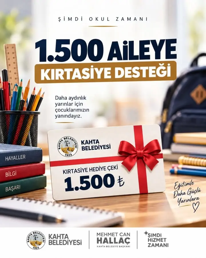 Kâhta Belediyesi Öğrencilere Eğitim Desteği Sağladı