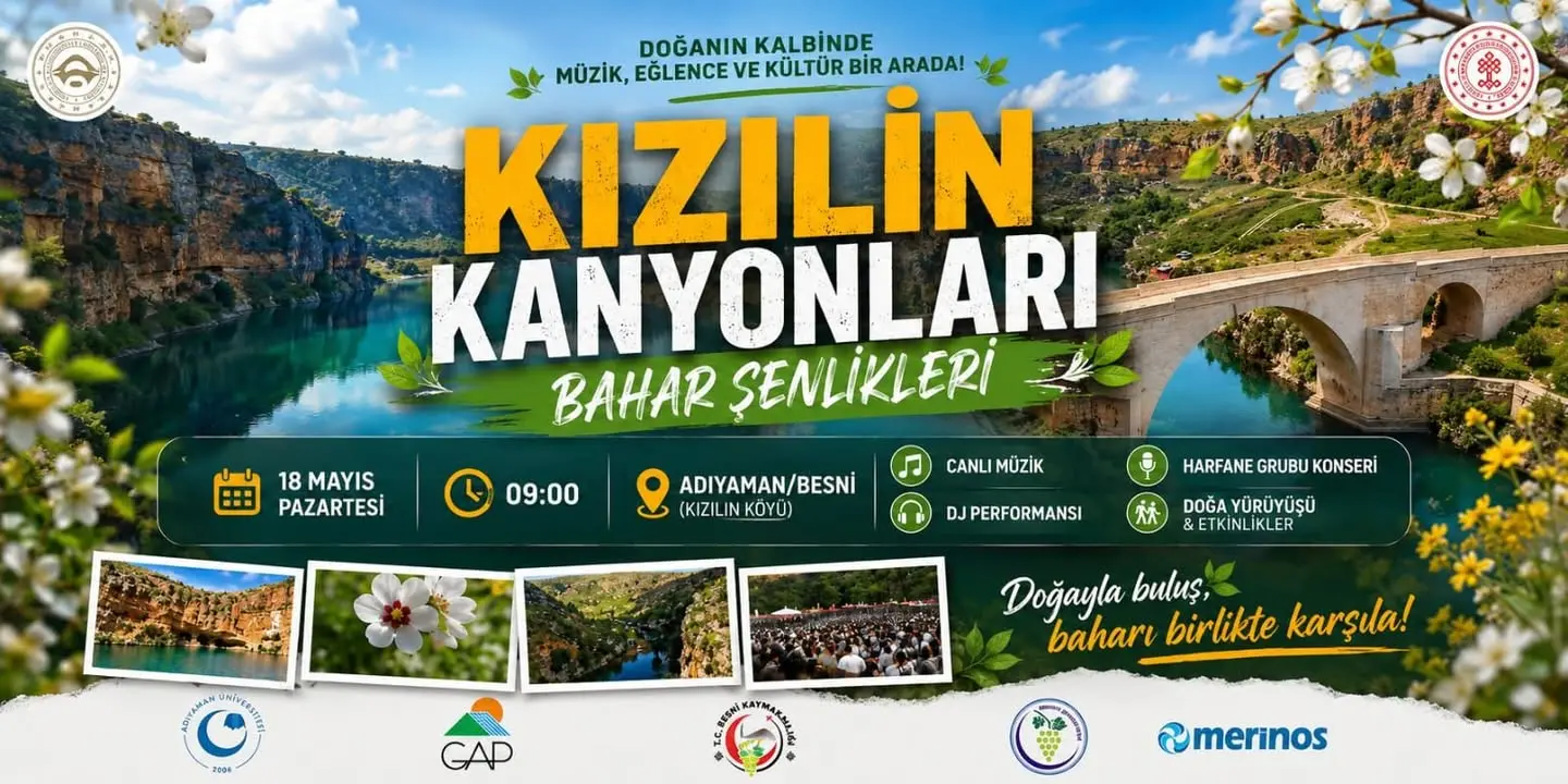 Besni Belediyesi'nden Kızılin Kanyonları Bahar Şenlikleri Daveti