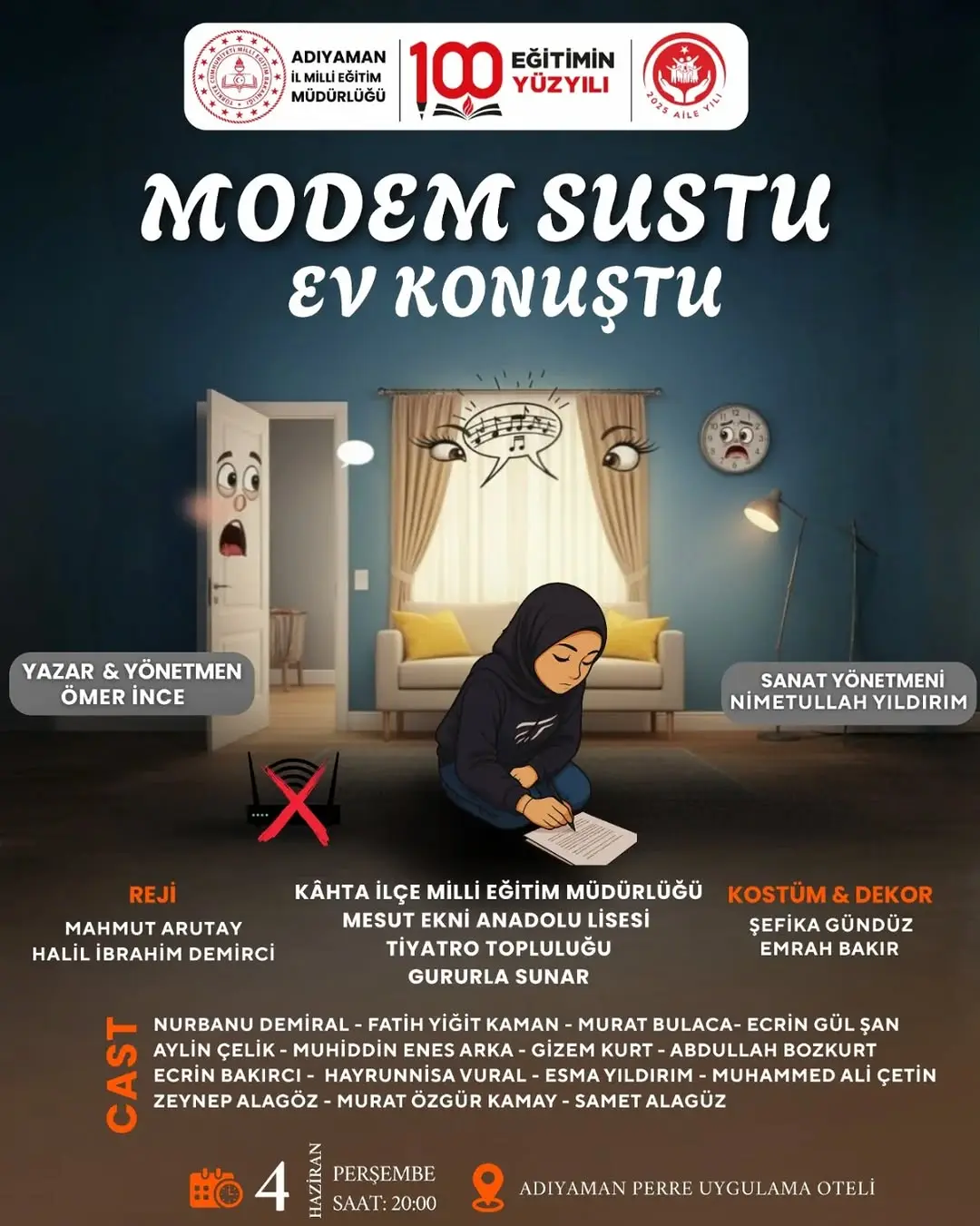 Kâhta İlçe Milli Eğitim Müdürlüğü'nden Anlamlı Tiyatro Gösterisi