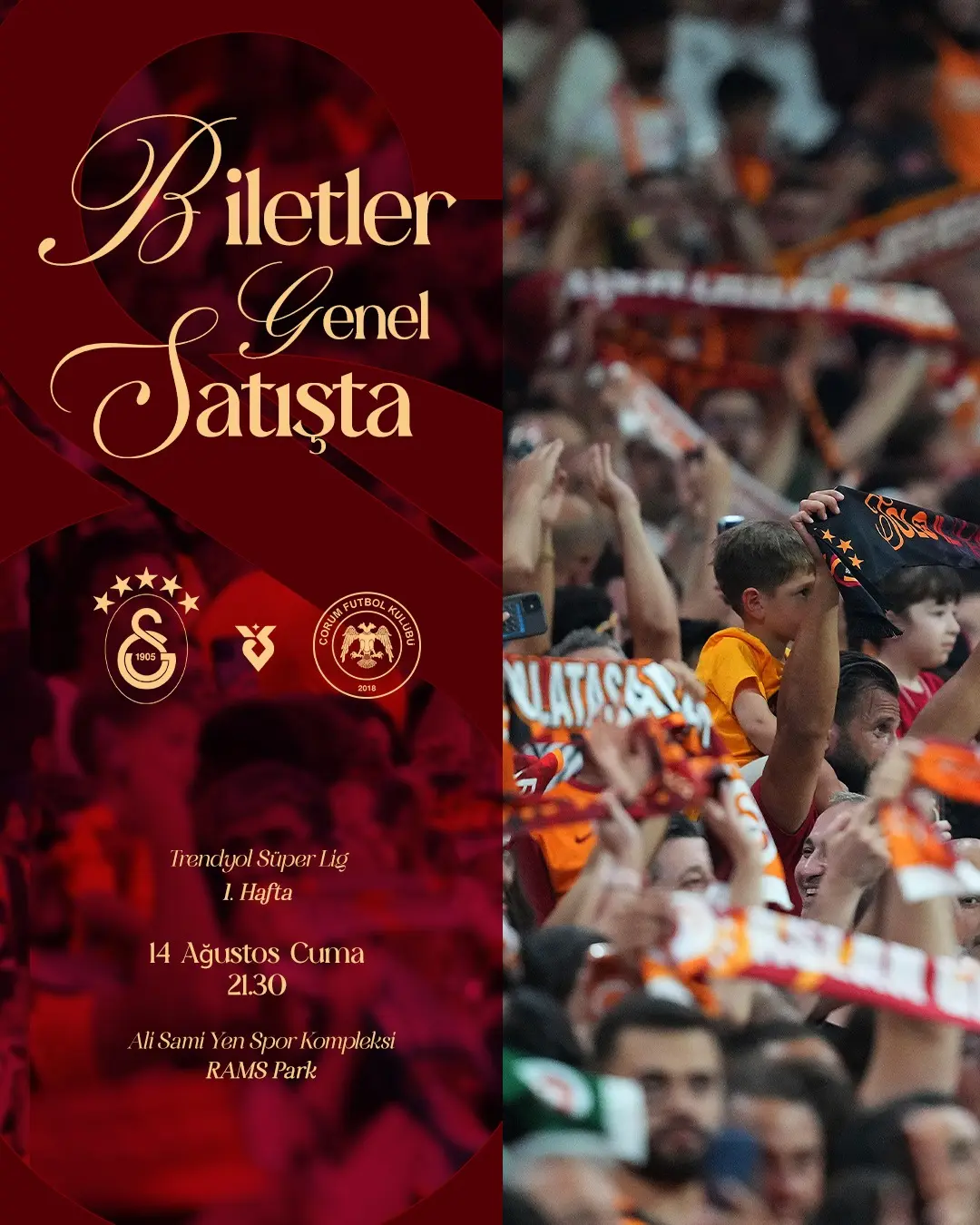 Galatasaray Spor Kulübü 50.000 Kişilik Aslan Rams Park'ta Maç Düzenliyor