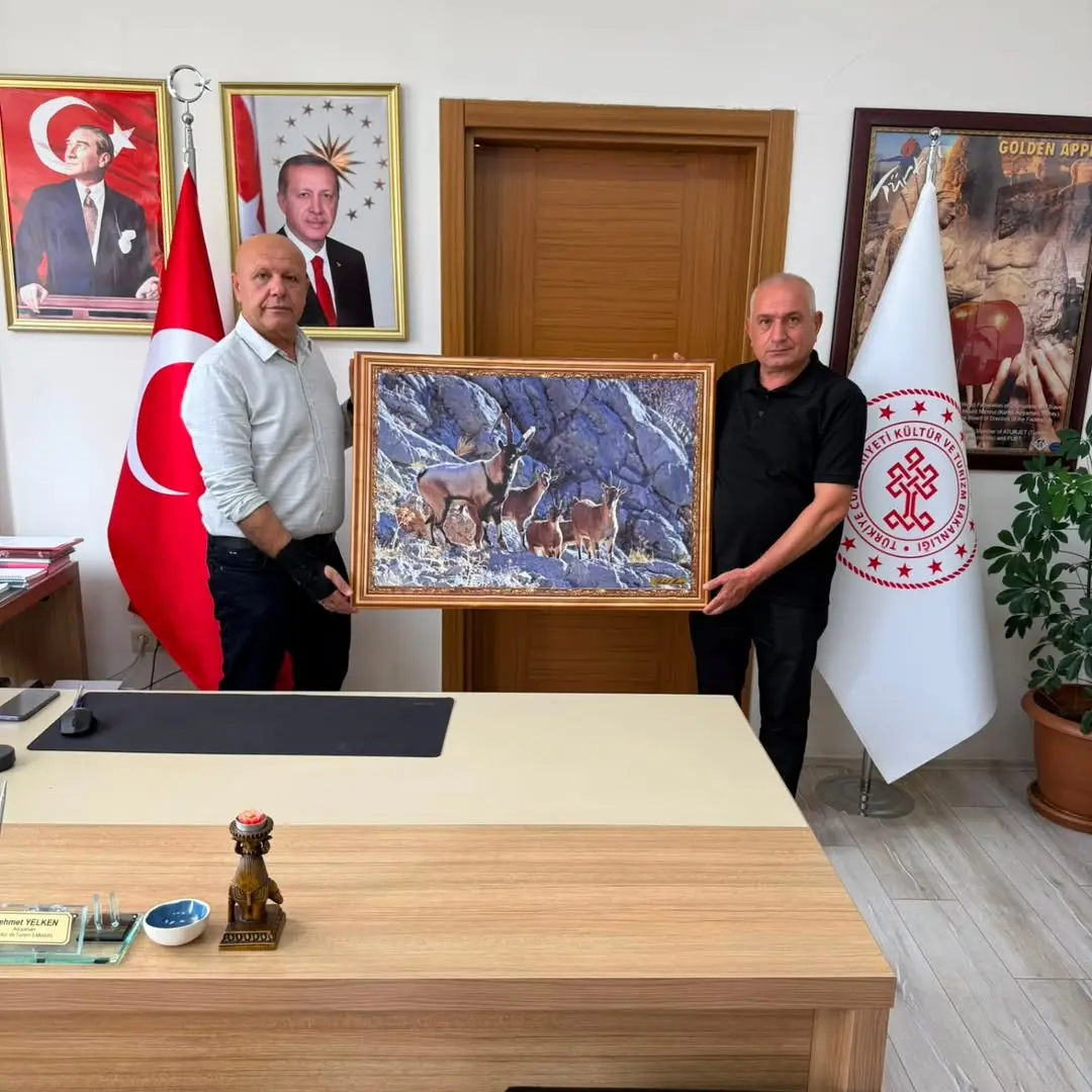 NEFSAD Başkanı Bilal Mente, Adıyaman İl Kültür ve Turizm Müdürü Mehmet Yelken'i Ziyaret Etti