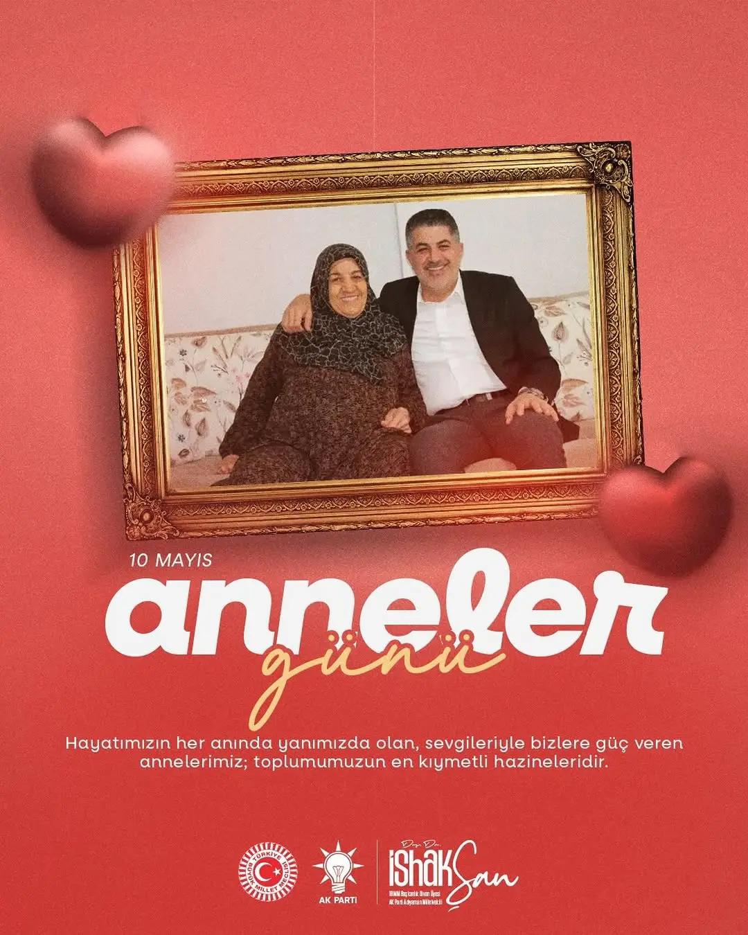Anneler Günü Mesajı: TBMM Başkanlık Divan Katip Üyesi Doç. Dr. İshak Şan'dan Anlamlı Paylaşım