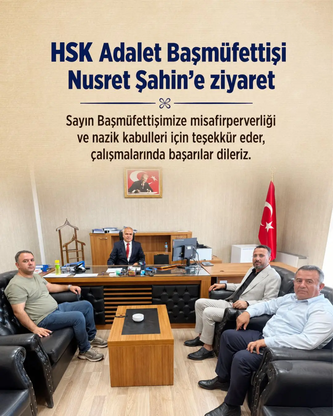 HSK Adalet Başmüfettişi Nusret ŞAHİN’e Kahta Devlet Hastanesi Ziyareti