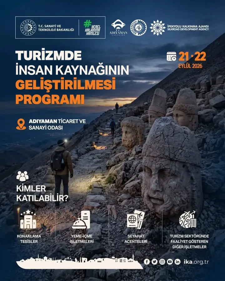 Adıyaman Ticaret ve Sanayi Odası'ndan Turizm Sektörüne Yönelik Eğitim Programı Duyurusu