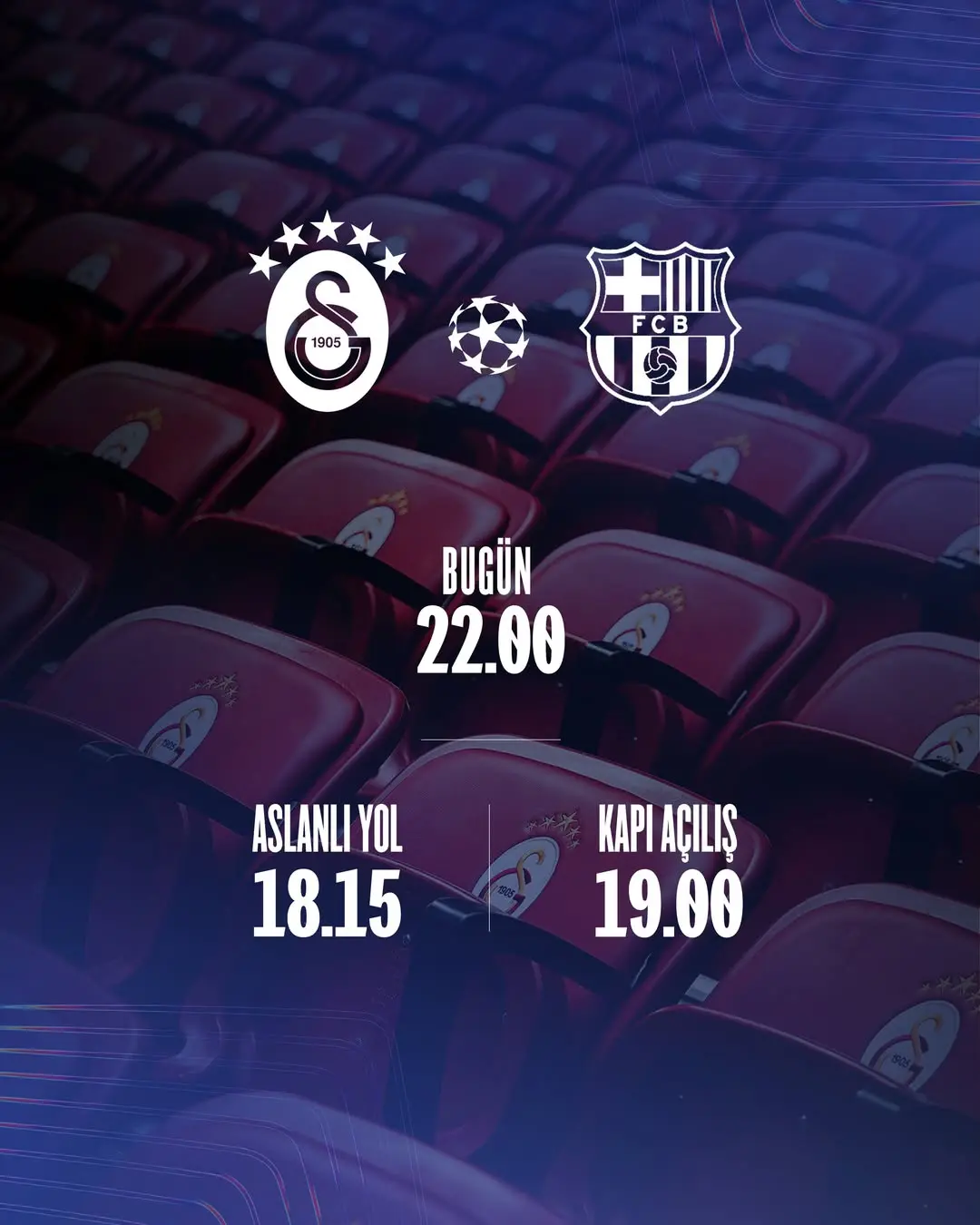 Galatasaray'ın FC Barcelona Karşılaşması İçin Stadyum Kapıları Belli Oldu