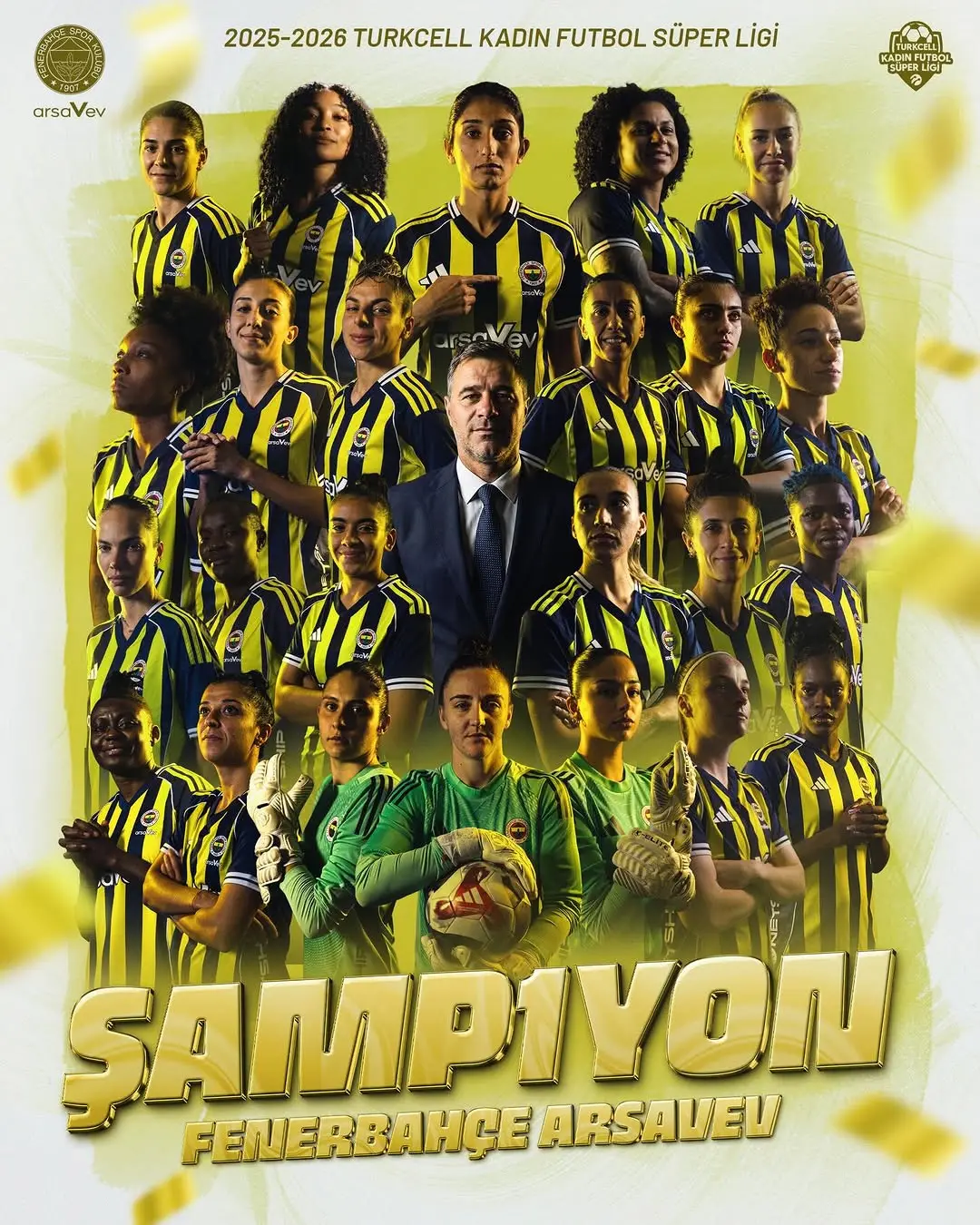 Fenerbahçe Kadın Futbol Takımı 2025-2026 Sezonunda Turkcell Kadın Futbol Süper Ligi Şampiyonu Oldu