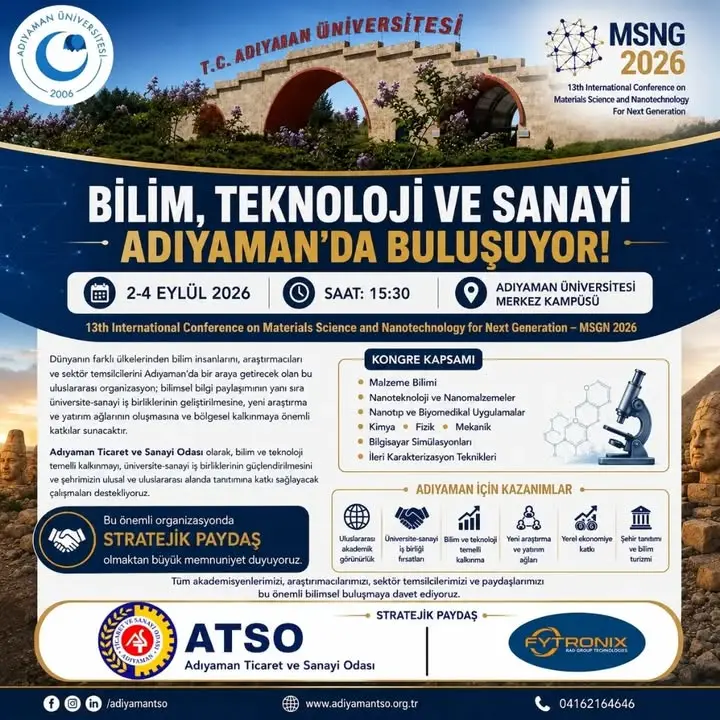 Adıyaman'da Bilim ve Teknolojinin Buluşma Noktası: MSGN 2026
