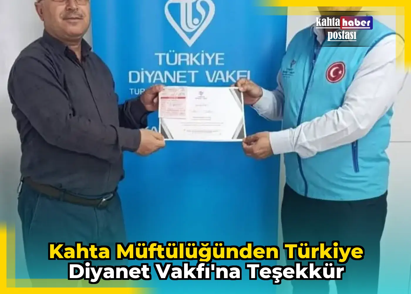 Kahta Müftülüğünden Türkiye Diyanet Vakfı'na Teşekkür
