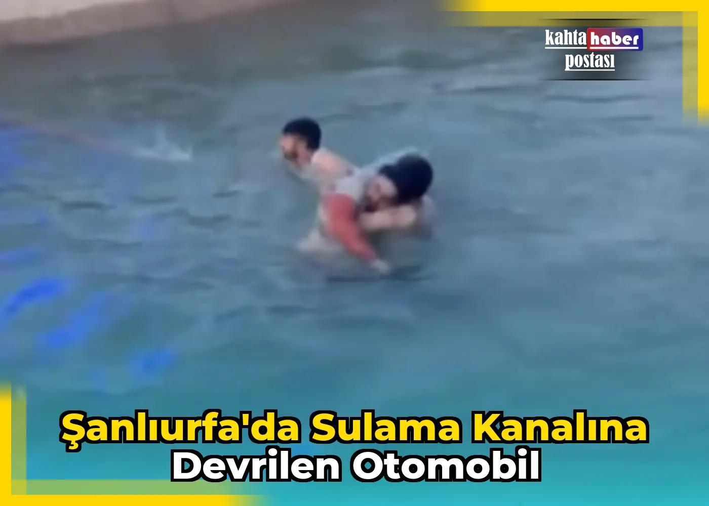 Şanlıurfa'da Sulama Kanalına Devrilen Otomobil