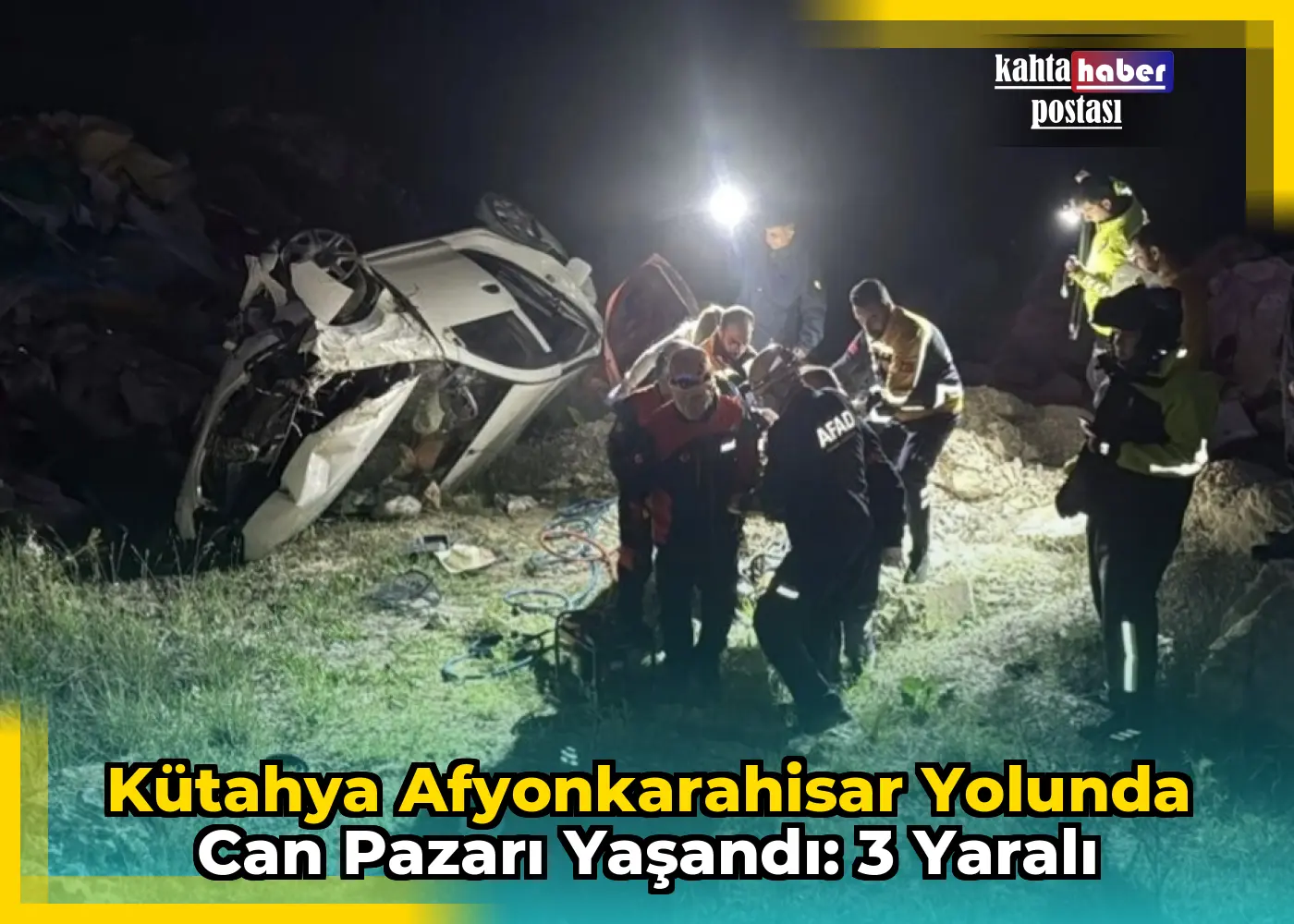 Kütahya Afyonkarahisar Yolunda Can Pazarı Yaşandı: 3 Yaralı