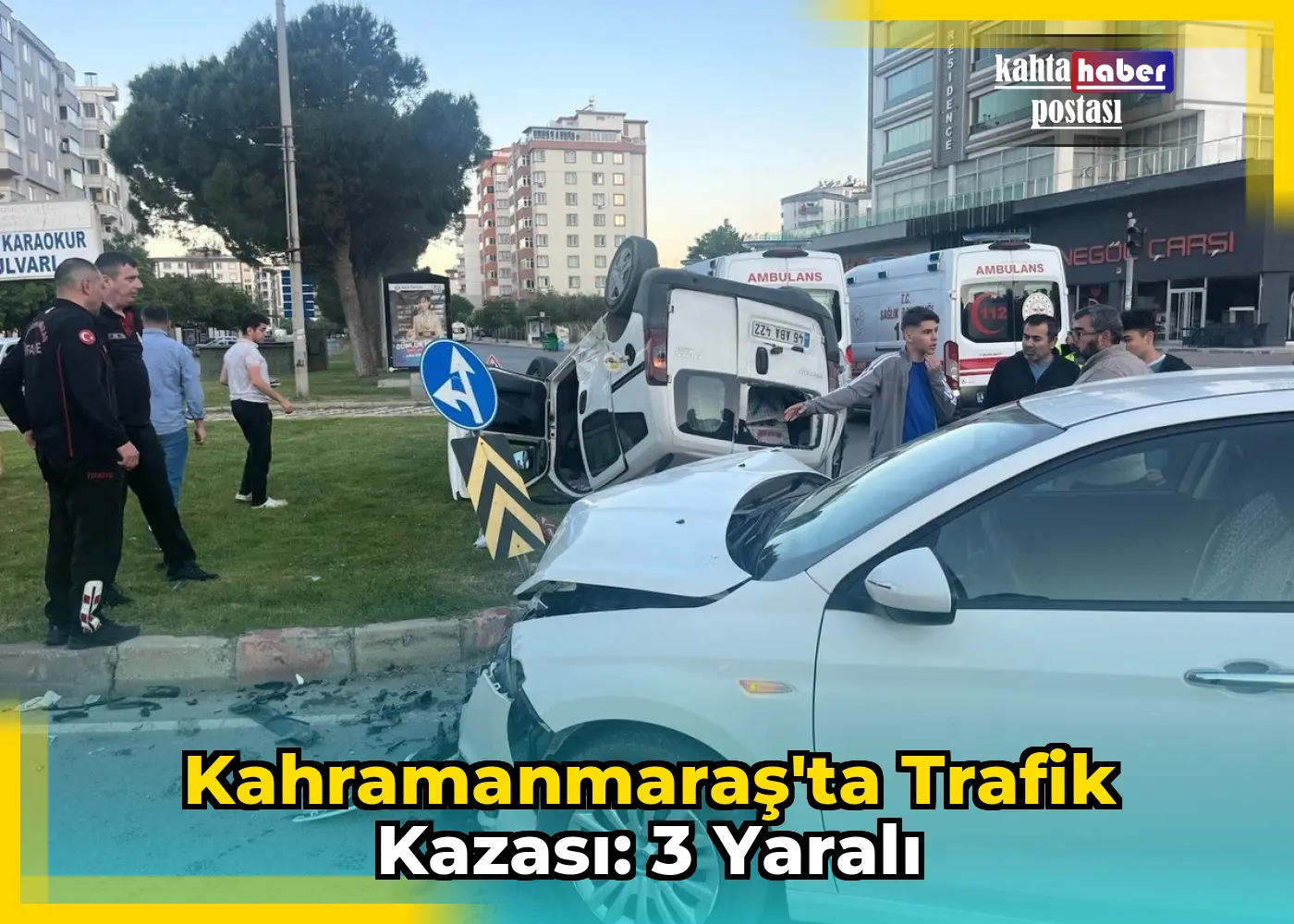 Kahramanmaraş'ta Trafik Kazası: 3 Yaralı